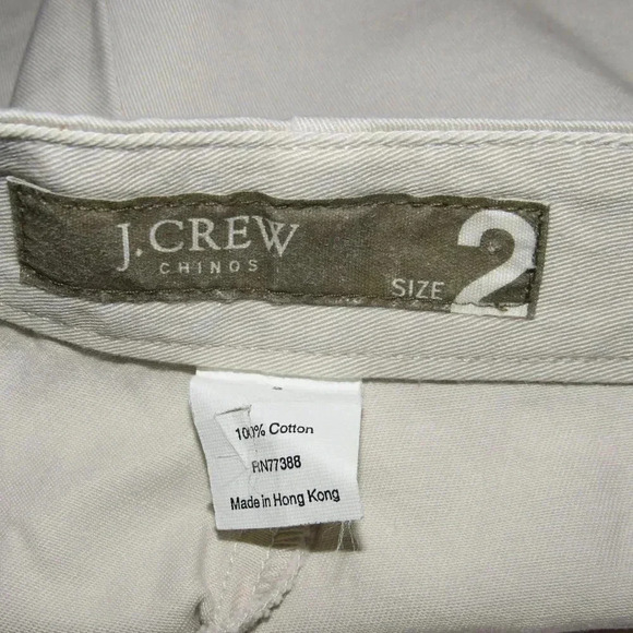 J. CREW Chinos Tan (100% cotton) Shorts Size 2 - Picture 3 of 3